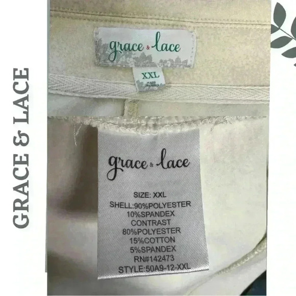 Grace @ Lace Move Free Leather Like Cream Knit Motorcycle Jacket Size XXL - Picture 12 of 12